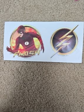 🦋 The Flash Lightning Bolt Sticker Set - Red & Gold
